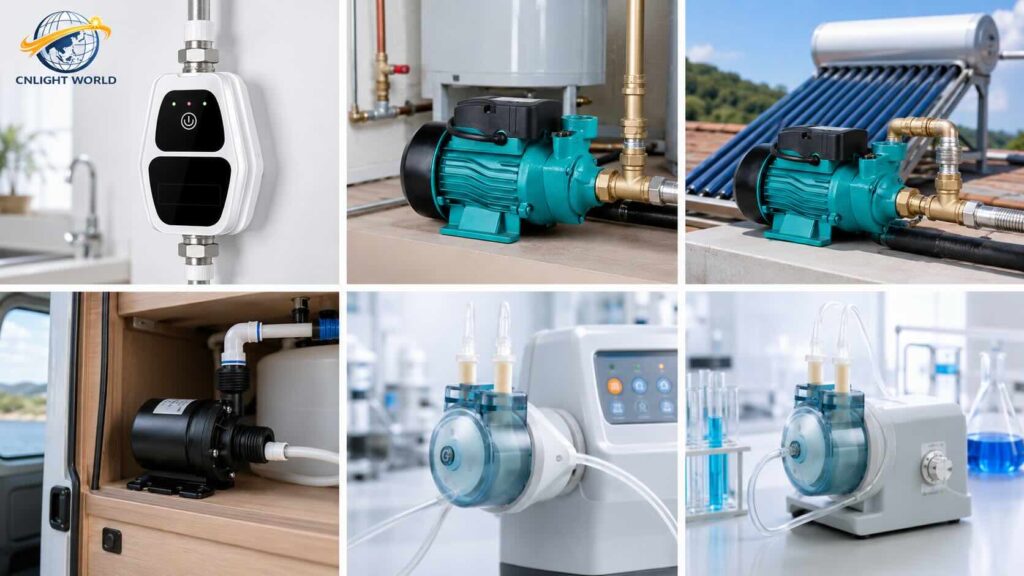 DC pump application scenarios for water treatment RV medical lab and cooling systems