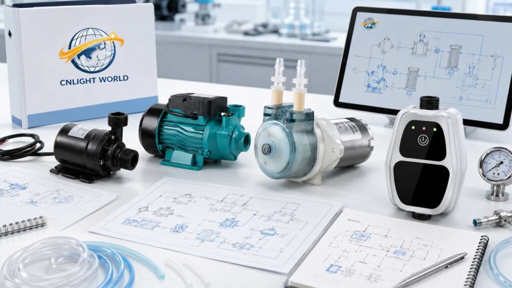 DC pump selection guide for booster circulation peristaltic pumps and accessories