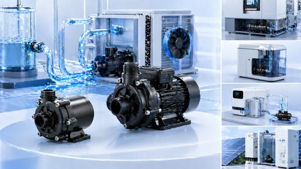 Brushless DC circulation pump for water circulation and equipment cooling