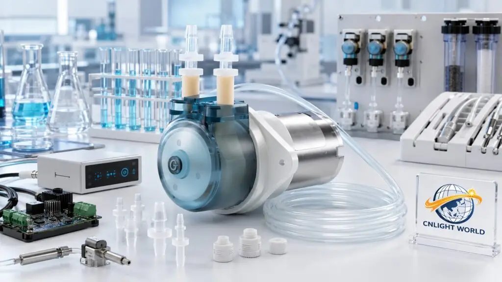 Precision peristaltic pump applications in medical laboratory and industrial equipment systems